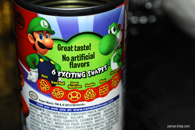 Illustration for article titled Campbells Mario Chicken Noodle Soup: A SnackTAYku Review (?)